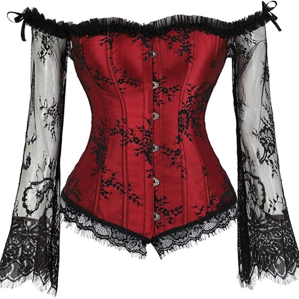 NWOT Corset Sz Small 0/2 Sleeves Bustier Lace Up Bodice